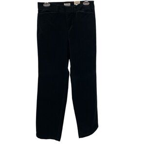 Dockers Ideal Fit Straight‎ Leg corduroy Pants Black cotton women’s size 4 New